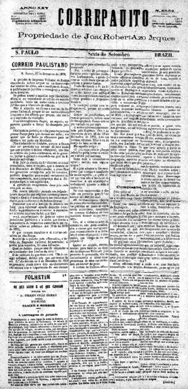 Correio paulistano [jornal], [s/n]. São Paulo-SP, 27 set. 1878.