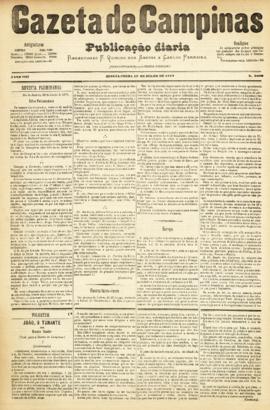 Gazeta de Campinas [jornal], a. 8, n. 1080. Campinas-SP, 12 jul. 1877.