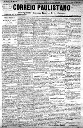 Correio paulistano [jornal], [s/n]. São Paulo-SP, 29 ago. 1882.