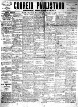 Correio paulistano [jornal], [s/n]. São Paulo-SP, 04 out. 1892.