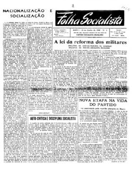 Folha socialista [jornal], a. 1, n. 8. São Paulo-SP, 10 jun. 1948.