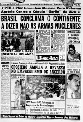 Última Hora [jornal]. Rio de Janeiro-RJ, 30 abr. 1963 [ed. vespertina].