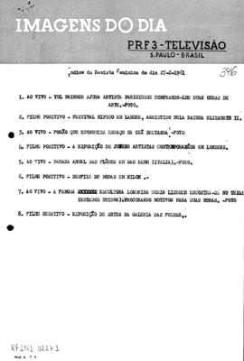 TV Tupi [emissora]. Revista Feminina [programa]. Roteiro [televisivo], 27 fev. 1961.