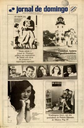 Jornal de domingo [jornal], a. 11, n. 739. Campinas-SP, 13 dez. 1987.
