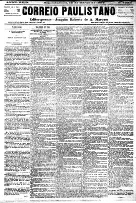 Correio paulistano [jornal], [s/n]. São Paulo-SP, 19 mar. 1883.