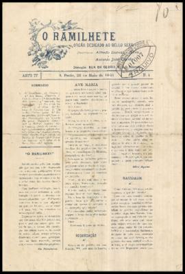 O Ramilhete [jornal], a. 4, n. 4. São Paulo-SP, 26 mai. 1901.