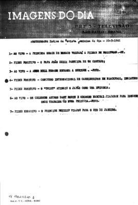 TV Tupi [emissora]. Revista Feminina [programa]. Roteiro [televisivo], 20 mar. 1962.