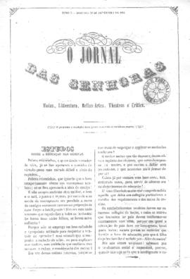 O Jornal das senhoras [jornal], t. 1, [s/n]. Rio de Janeiro-RJ, 29 fev. 1852.