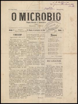 O Microbio [jornal], a. 1, n. 1. São Paulo-SP, 10 jun. 1900.