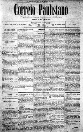 Correio paulistano [jornal], [s/n]. São Paulo-SP, 19 mar. 1881.