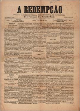 A Redempção [jornal], a. 1, n. 29. São Paulo-SP, 17 abr. 1887.