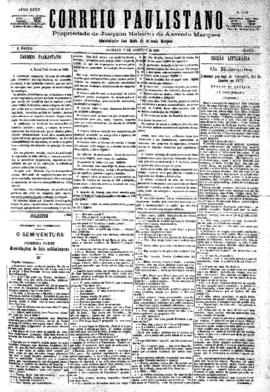 Correio paulistano [jornal], [s/n]. São Paulo-SP, 07 ago. 1880.