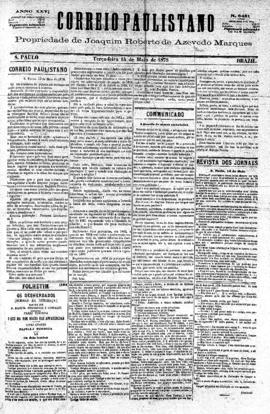 Correio paulistano [jornal], [s/n]. São Paulo-SP, 14 mai. 1878.