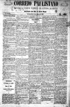 Correio paulistano [jornal], [s/n]. São Paulo-SP, 27 mai. 1880.