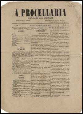 A Procellaria [jornal], a. 1, n. 8. São Paulo-SP, 27 mar. 1887.