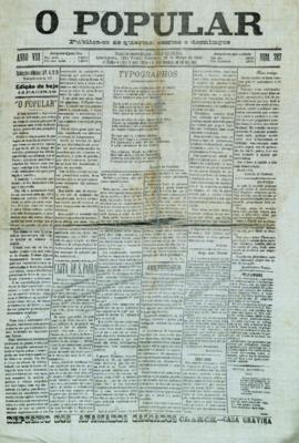 O Popular [jornal], a. 8, n. 787. Araraquara-SP, 26 mar. 1905.