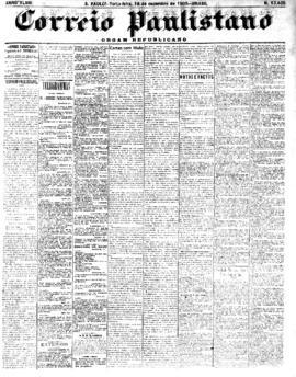Correio paulistano [jornal], [s/n]. São Paulo-SP, 18 dez. 1900.