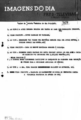 TV Tupi [emissora]. Revista Feminina [programa]. Roteiro [televisivo], 06 abr. 1960.