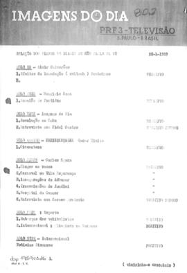 TV Tupi [emissora]. Diário de São Paulo na T.V. [programa]. Roteiro [televisivo], 26 jan. 1959.