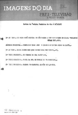 TV Tupi [emissora]. Revista Feminina [programa]. Roteiro [televisivo], 04 mar. 1963.