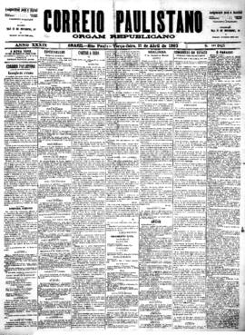 Correio paulistano [jornal], [s/n]. São Paulo-SP, 11 abr. 1893.
