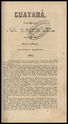 O Guayaná [jornal], n. 3. São Paulo-SP, 30 jun. 1856.