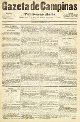 Gazeta de Campinas [jornal], a. 8, n. 1083. Campinas-SP, 15 jul. 1877.