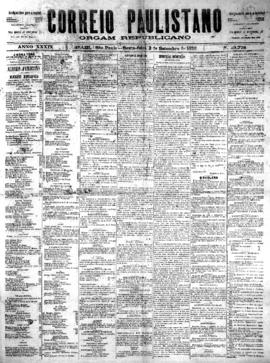 Correio paulistano [jornal], [s/n]. São Paulo-SP, 02 set. 1892.