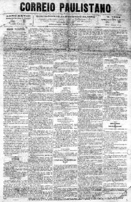 Correio paulistano [jornal], [s/n]. São Paulo-SP, 15 fev. 1882.