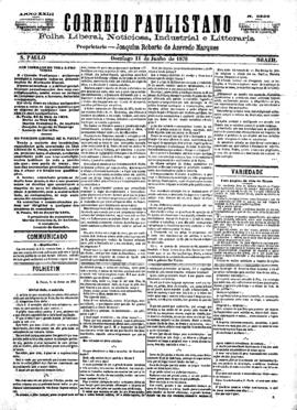 Correio paulistano [jornal], [s/n]. São Paulo-SP, 11 jun. 1876.
