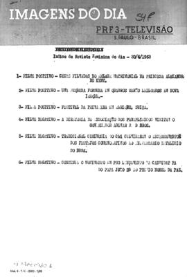 TV Tupi [emissora]. Revista Feminina [programa]. Roteiro [televisivo], 30 abr. 1963.