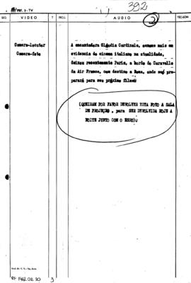 TV Tupi [emissora]. Revista Feminina [programa]. Roteiro [televisivo], 20 fev. 1962.