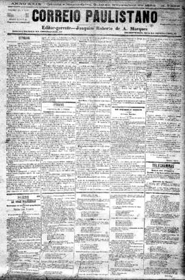 Correio paulistano [jornal], [s/n]. São Paulo-SP, 09 nov. 1882.