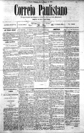 Correio paulistano [jornal], [s/n]. São Paulo-SP, 12 mar. 1881.