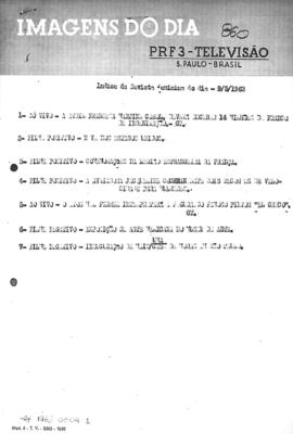 TV Tupi [emissora]. Revista Feminina [programa]. Roteiro [televisivo], 09 mai. 1963.