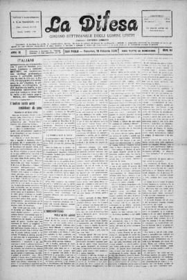 La Difesa [jornal], a. 3, n. 61. São Paulo-SP, 28 fev. 1926.