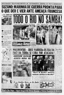 Última Hora [jornal]. Rio de Janeiro-RJ, 23 fev. 1963 [ed. vespertina].