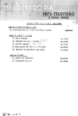 TV Tupi [emissora]. Diário de São Paulo na T.V. [programa]. Roteiro [televisivo], 16 jan. 1961.