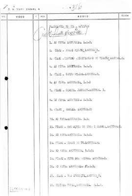 TV Tupi [emissora]. Flagrantes do Dia [programa]. Roteiro [televisivo], 06 dez. 1965.