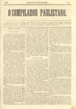 O Compilador paulistano [jornal], n. 08. São Paulo-SP, 10 nov. 1852.