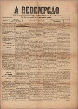 A Redempção [jornal], a. 1, n. 49. São Paulo-SP, 26 jun. 1887.