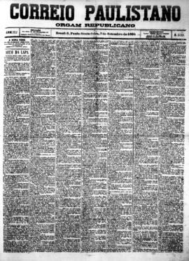 Correio paulistano [jornal], [s/n]. São Paulo-SP, 07 set. 1894.