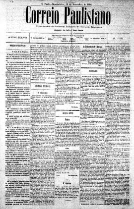 Correio paulistano [jornal], [s/n]. São Paulo-SP, 23 nov. 1881.