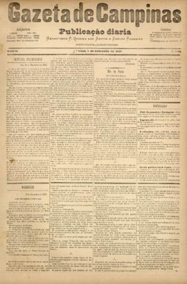 Gazeta de Campinas [jornal], a. 8, n. 1195. Campinas-SP, 02 dez. 1877.
