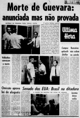 Última Hora [jornal]. Rio de Janeiro-RJ, 10 out. 1967 [ed. matutina].