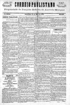 Correio paulistano [jornal], [s/n]. São Paulo-SP, 24 mai. 1878.