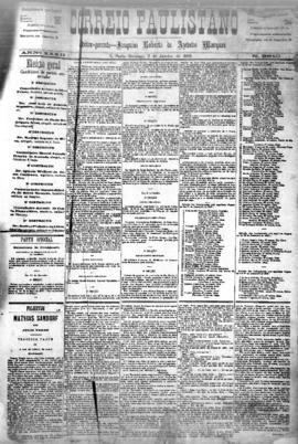 Correio paulistano [jornal], [s/n]. São Paulo-SP, 03 jan. 1886.