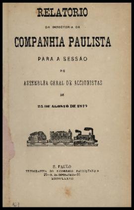 Relatório…, [nº 016], 1º sem. 1877. Criador(a): Companhia Paulista de Estradas de Ferro. São Paul...