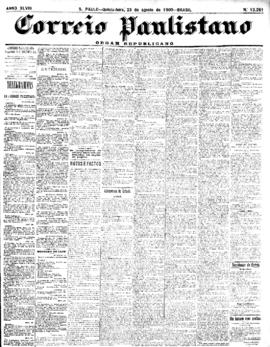 Correio paulistano [jornal], [s/n]. São Paulo-SP, 23 ago. 1900.