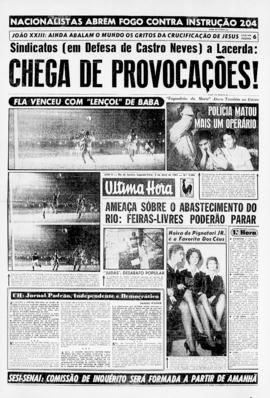 Última Hora [jornal]. Rio de Janeiro-RJ, 03 abr. 1961 [ed. vespertina].
